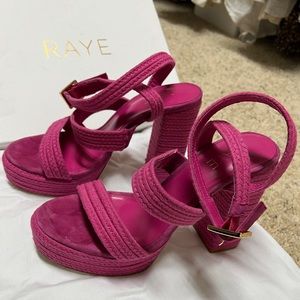 RAYE Akita Heel in Pink size 8